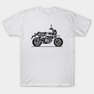 Monkey Bike Motorcycle Sketch Art T-Shirt